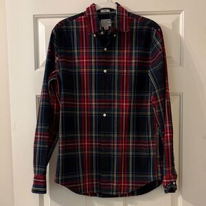J. Crew Red and Blue Plaid Casual Shirt, great for the holidays!